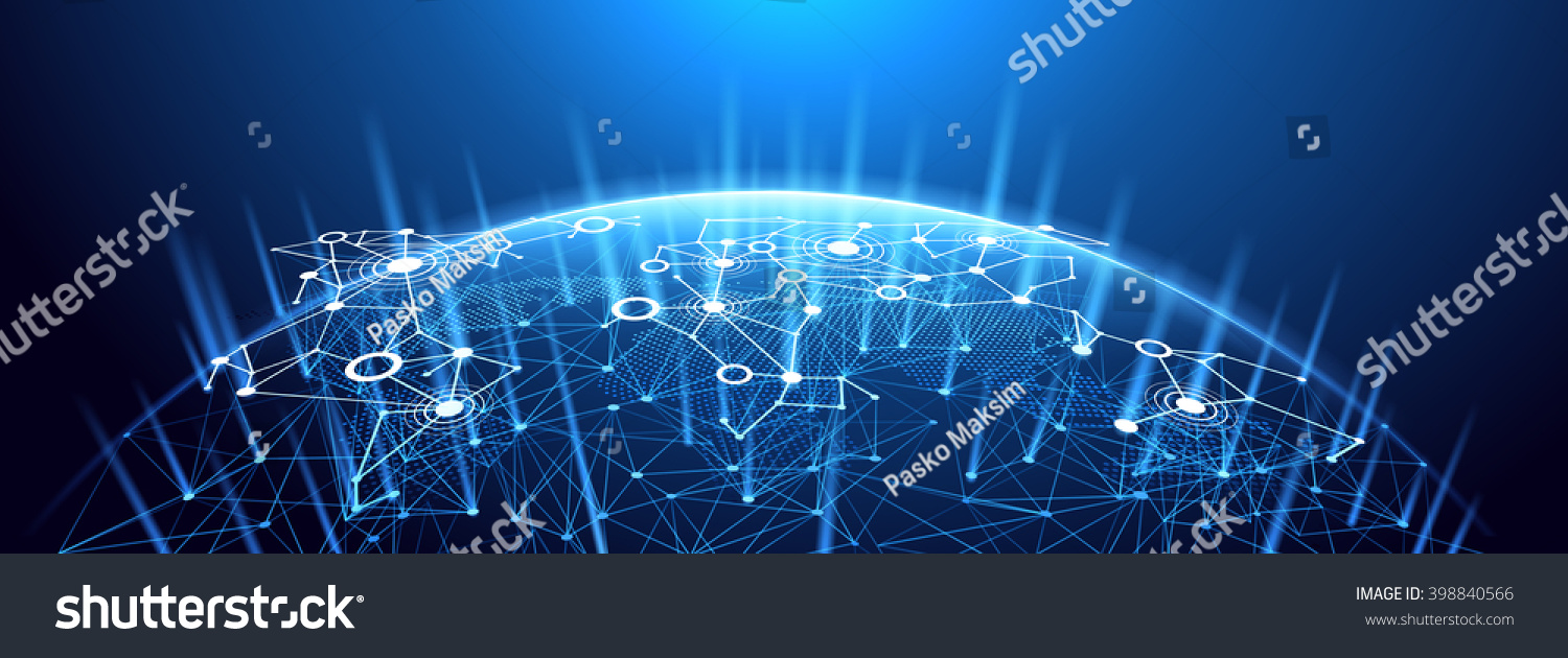 Global Network Background Stock Vector (Royalty Free) 398840566 ...