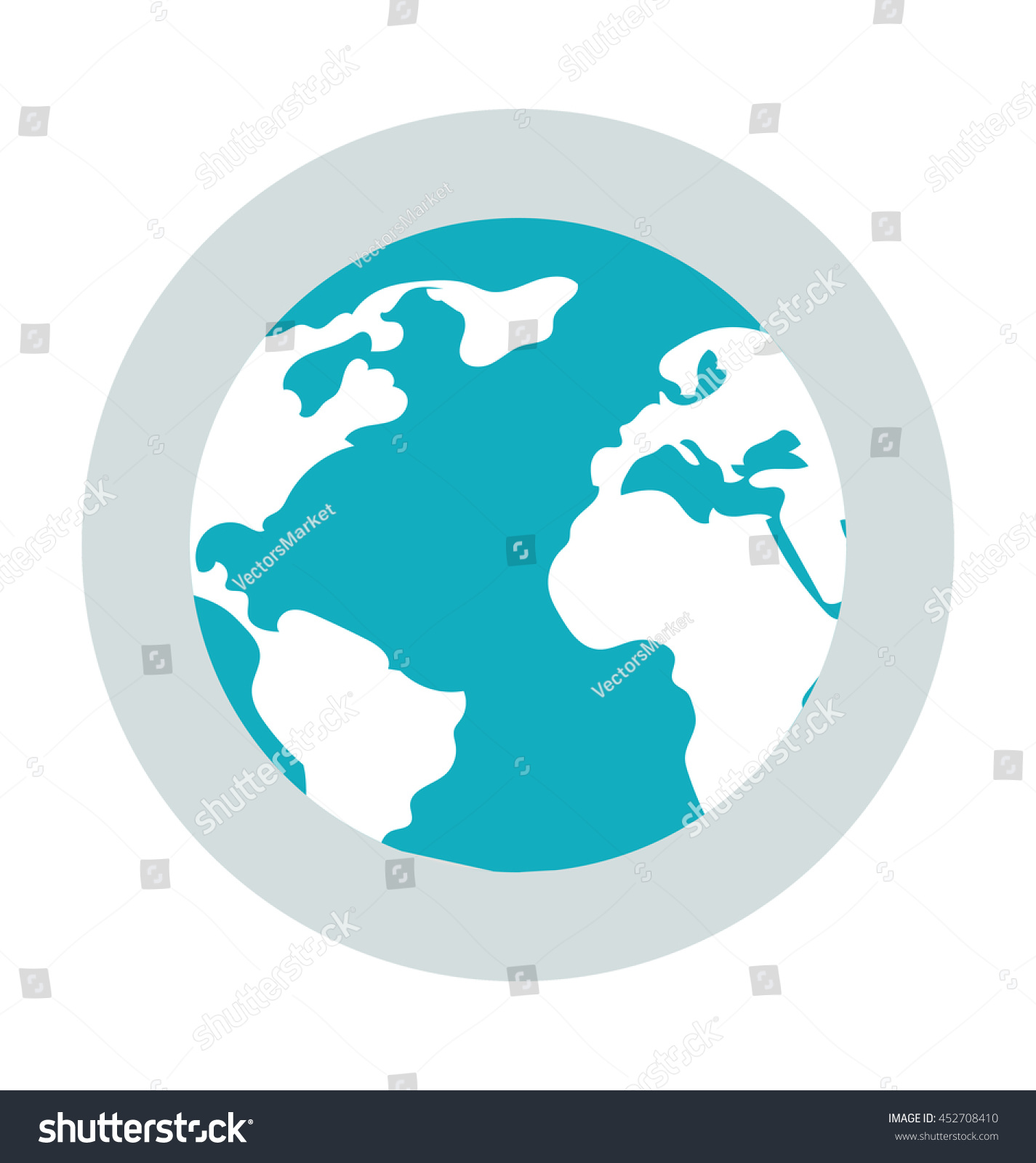 Globe Colored Vector Icon Stock Vector 452708410 - Shutterstock