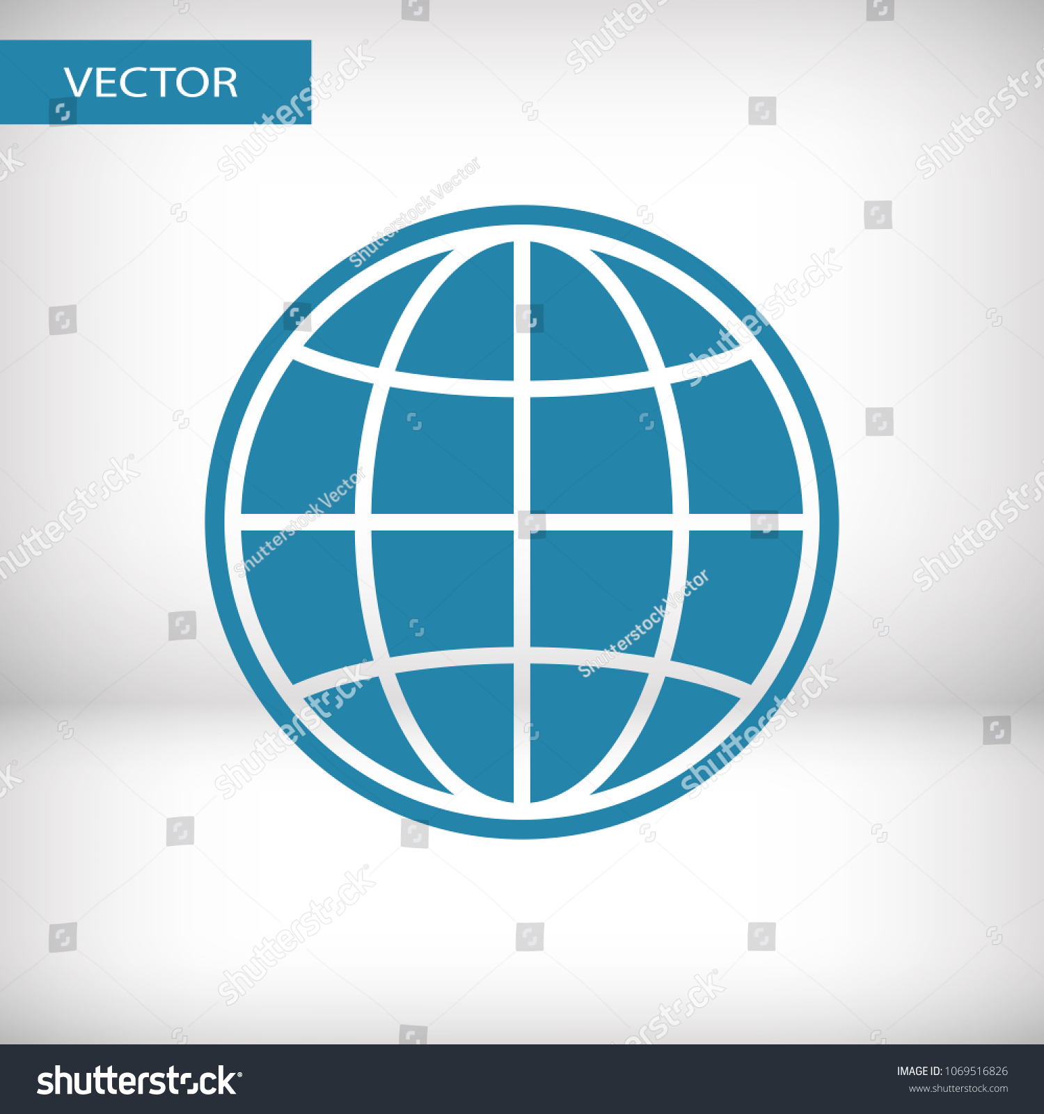 Globe Icon Vector Illustration Linear Symbol Stock Vector (Royalty Free ...