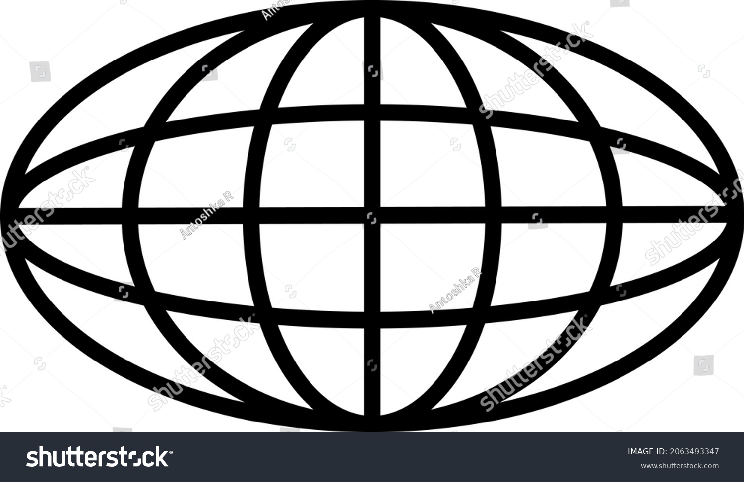 Oval World Globe Stock Vectors Images Vector Art Shutterstock