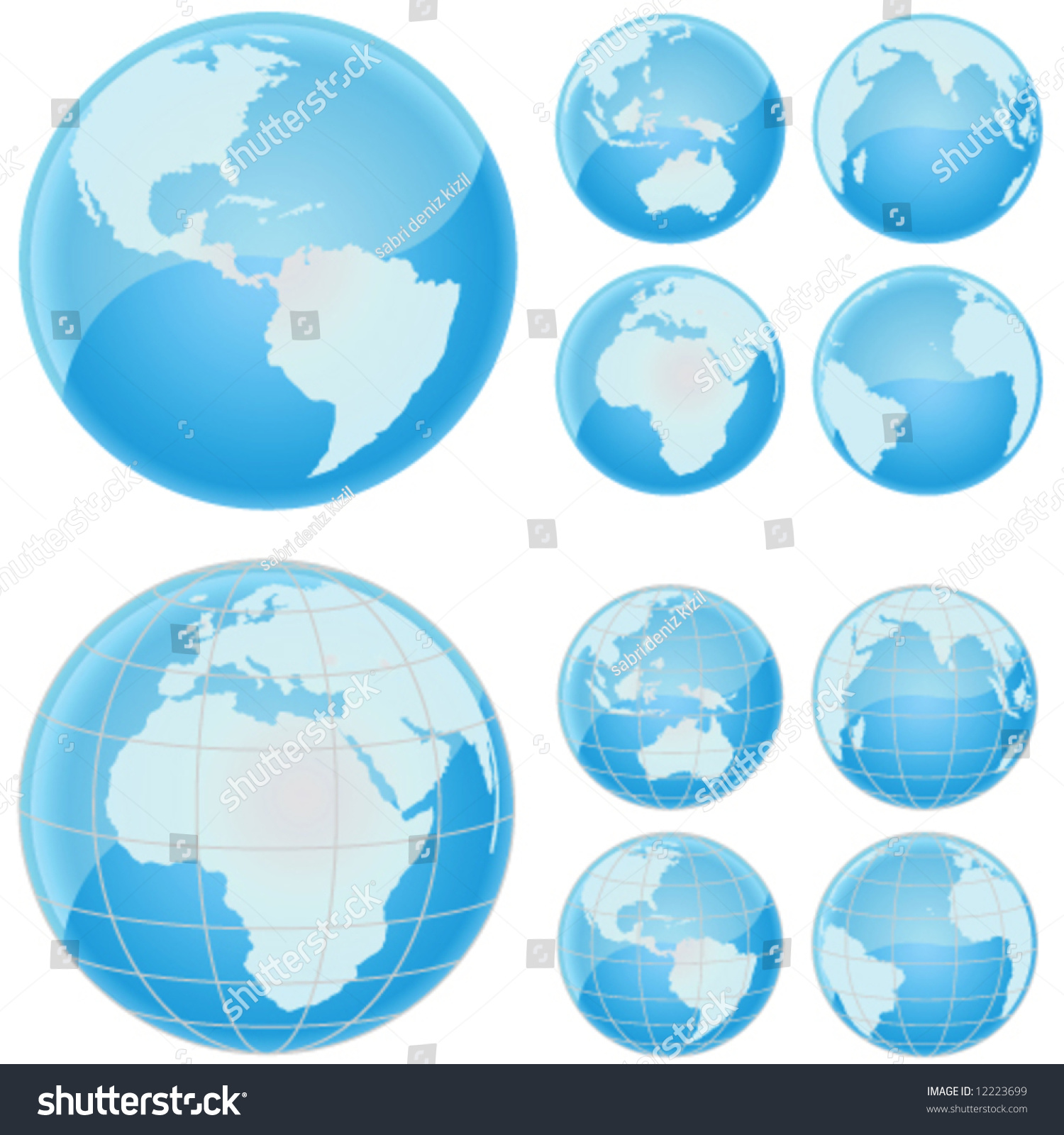 Globe Of The World Stock Vector Illustration 12223699 : Shutterstock