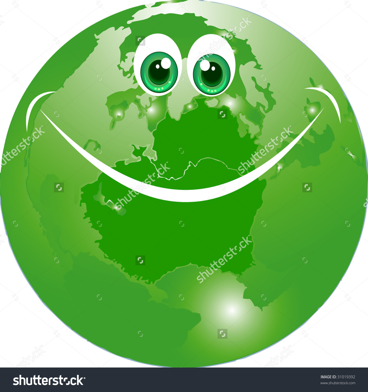 Globe Smile Stock Vector Illustration 31019392 : Shutterstock