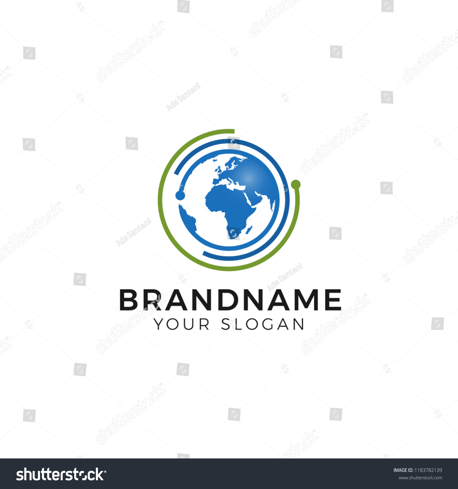 Globe World Connect Logo Vector Stock Vector (Royalty Free) 1183782139 ...