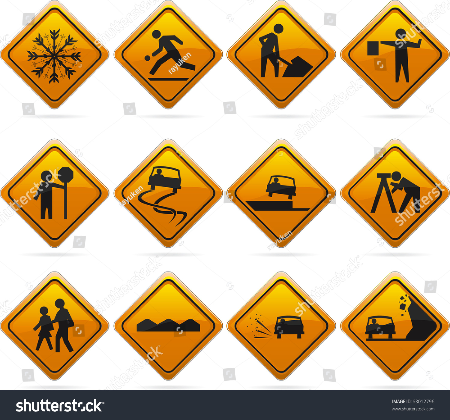 Glossy Diamond Road Signs 12 Glossy Driving Signs. The Highlights Are ...