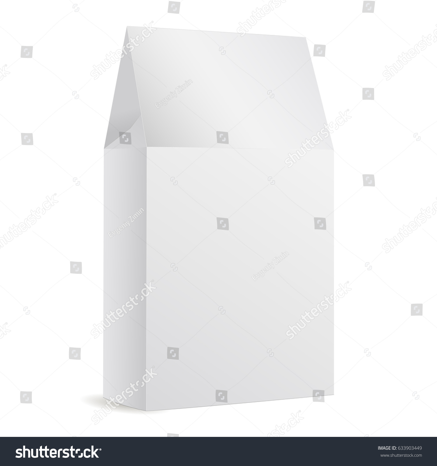 Download Glossy Paper Box Mockup Halfside View Stock Vector Royalty Free 633903449