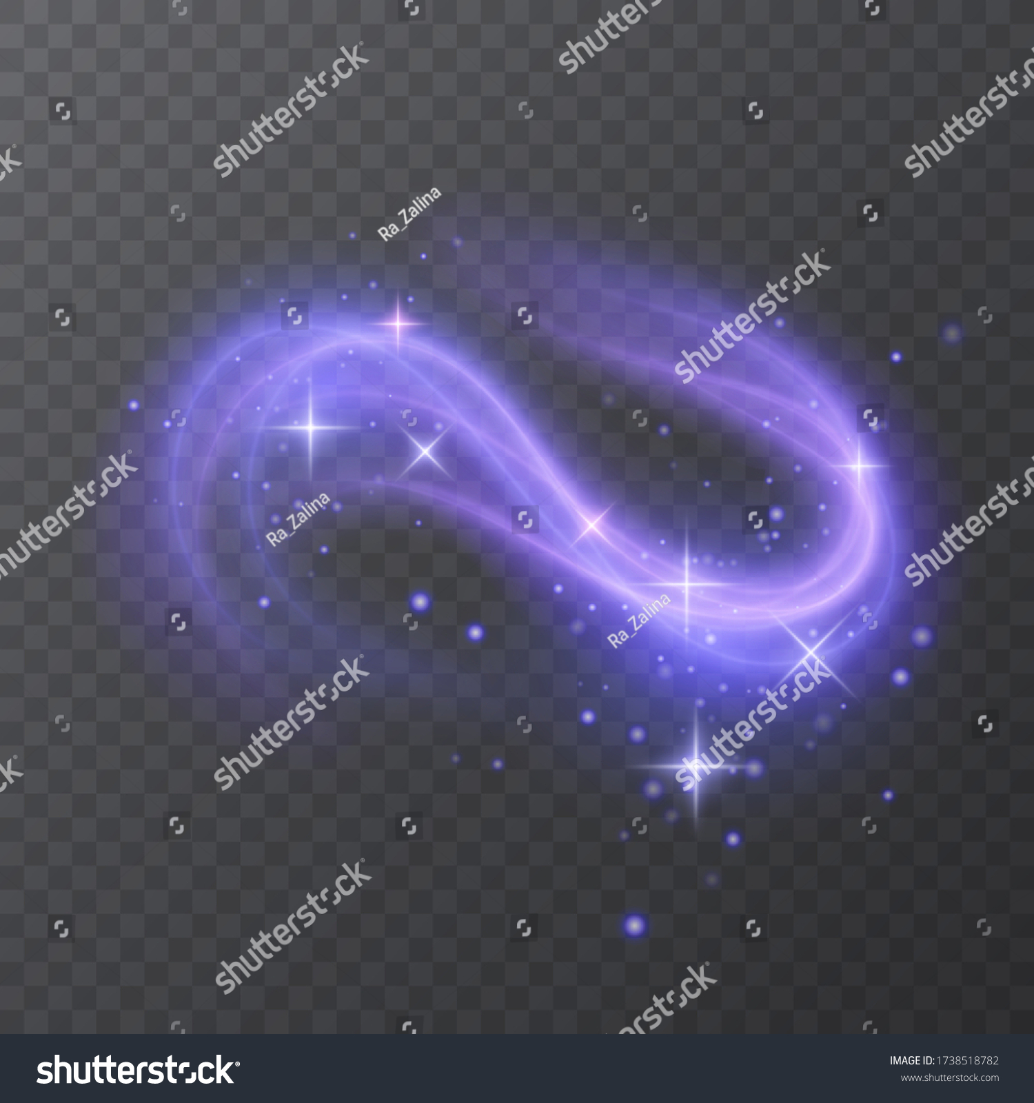 Glow Effect Purple Color Stars Power Stock Vector (Royalty Free ...