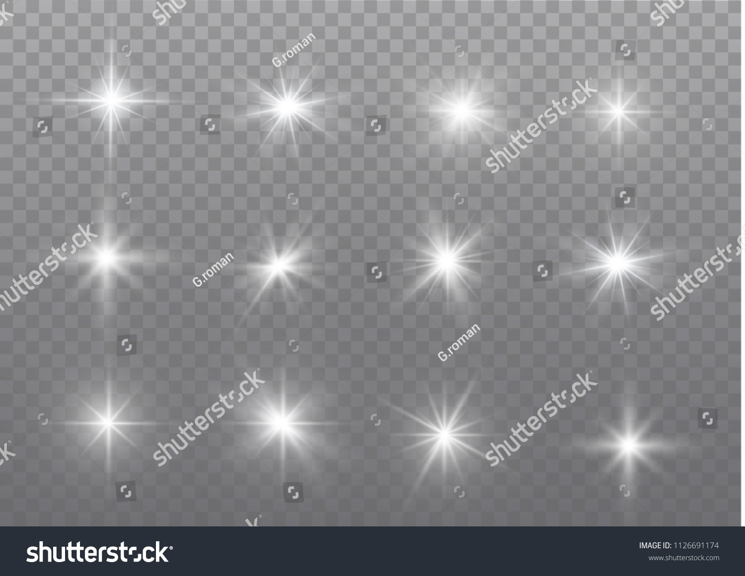 Glow Isolated White Transparent Light Effect Stock Vector Royalty Free Shutterstock