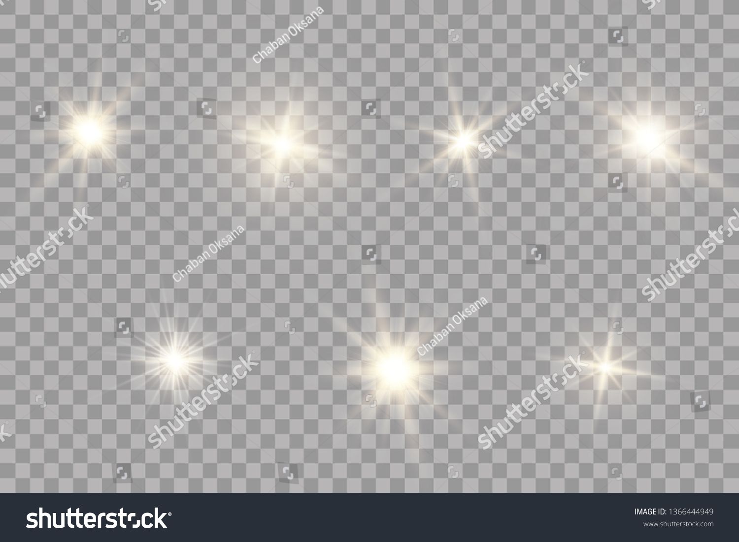 Glow Light Effect Starburst Sparkles On Stock Vector Royalty Free