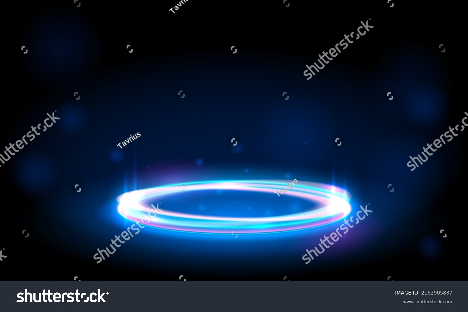 Glow Neon Circle Blue Glowing Ring Stock Vector (Royalty Free ...