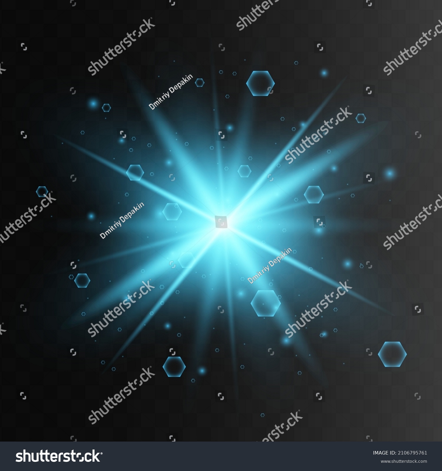 Glowing Blue Light Effect Vector Illustration Stock Vector (Royalty ...