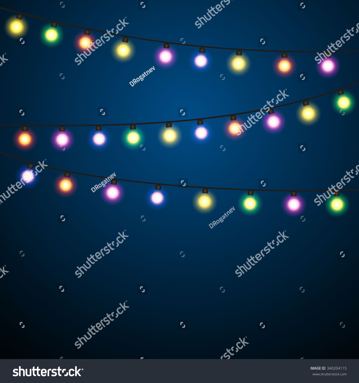 Glowing Lights - Colorful Fairy Lights Background. Christmas Lights ...