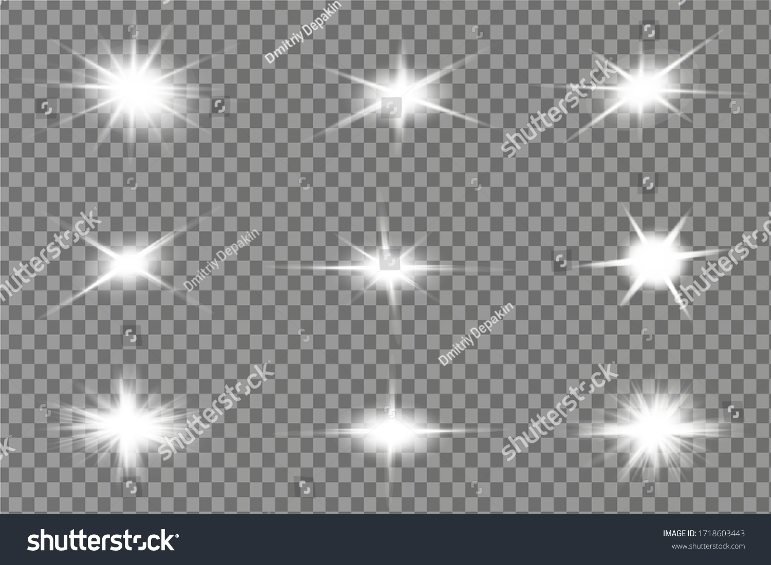 Glowing White Light Effect Vector Illustration Stock Vector (Royalty ...