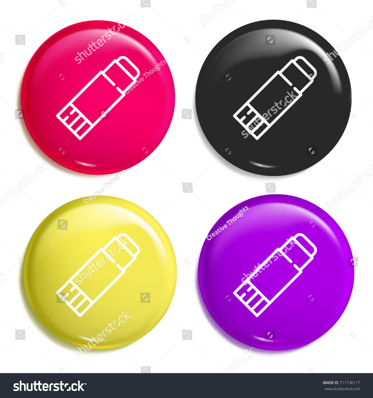 Download Glue Stick Multi Color Glossy Badge Stock Vector Royalty Free 711136117