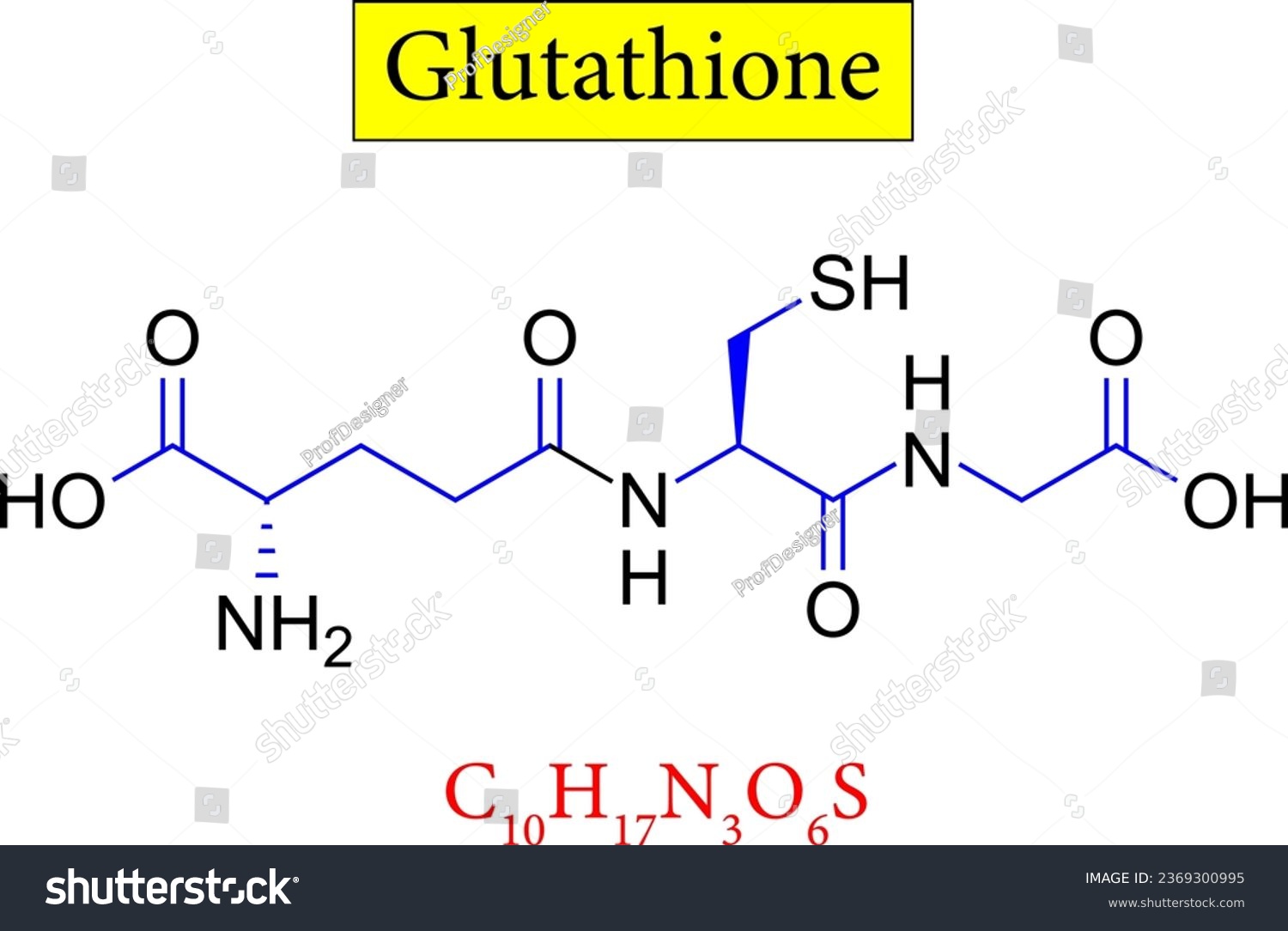 SVG of Glutathione structure ,formula .Vector illustration svg