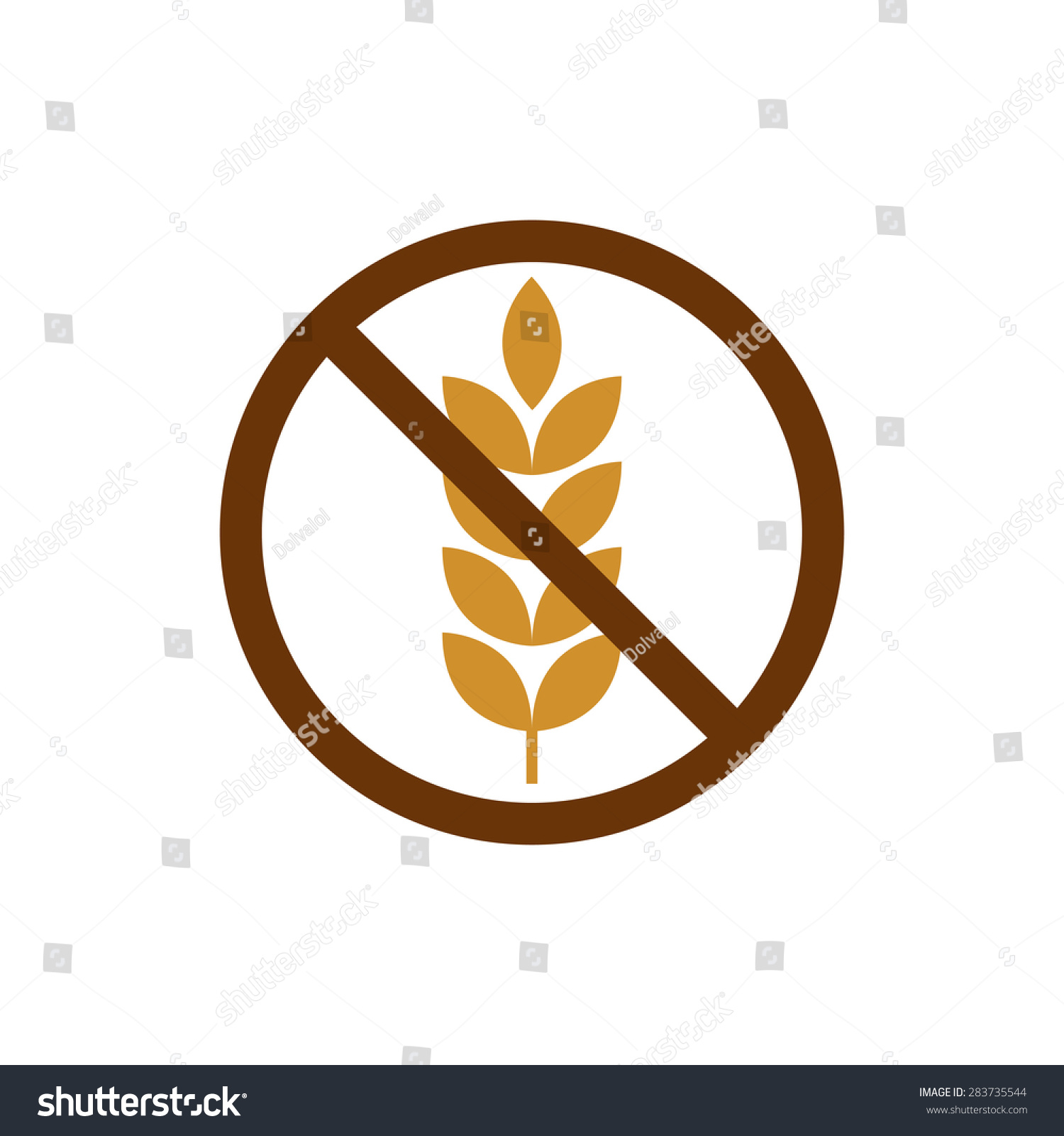 Download Gluten Free Grain Vector Icon - 283735544 : Shutterstock