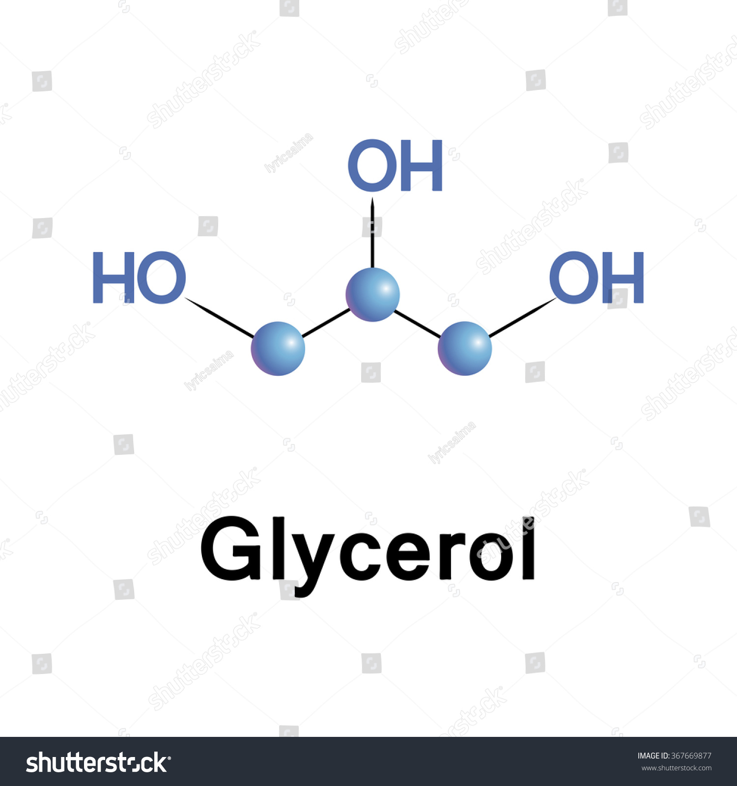 Glycerol Simple Polyol Sugar Alcohol Compound Stock Vector 367669877 ...