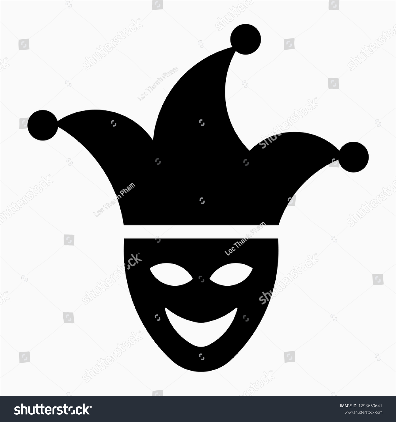 Glyph Joker Face Vector Icon Stock Vector (Royalty Free) 1293659641 ...