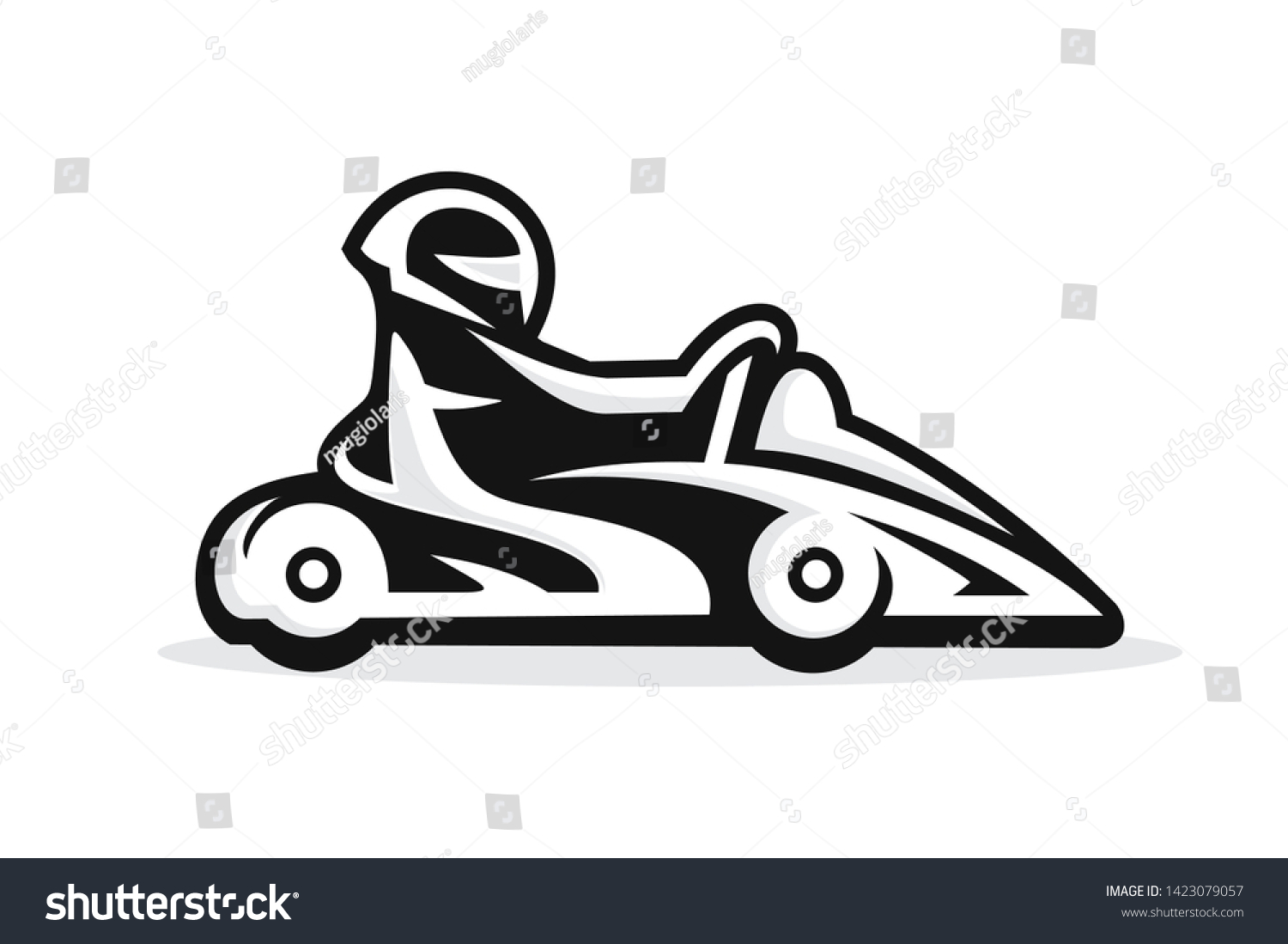 Go Kart Logo Template Vector Illustration Stock Vector (Royalty Free ...