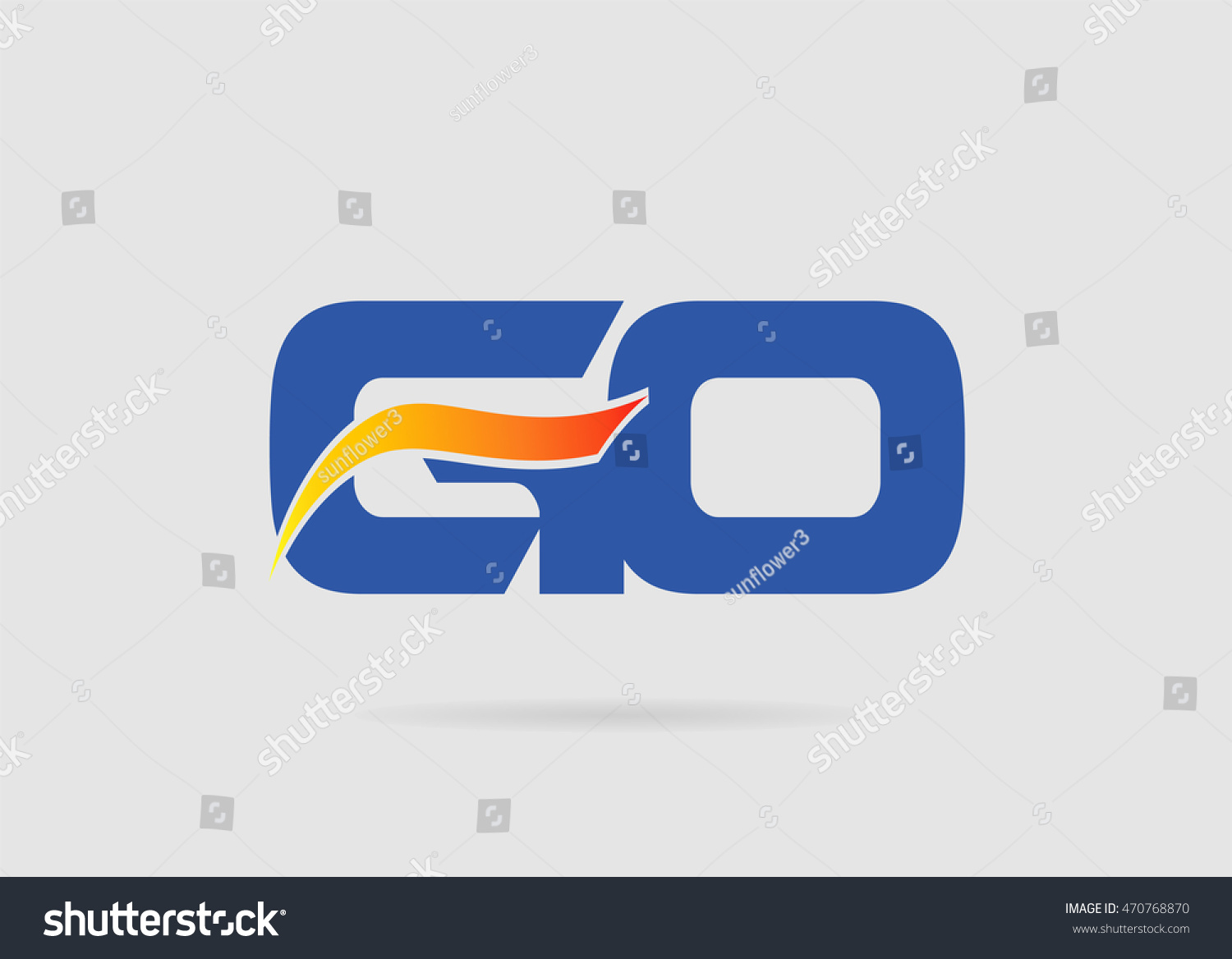 Go Letter Logo Stock Vector (Royalty Free) 470768870 | Shutterstock