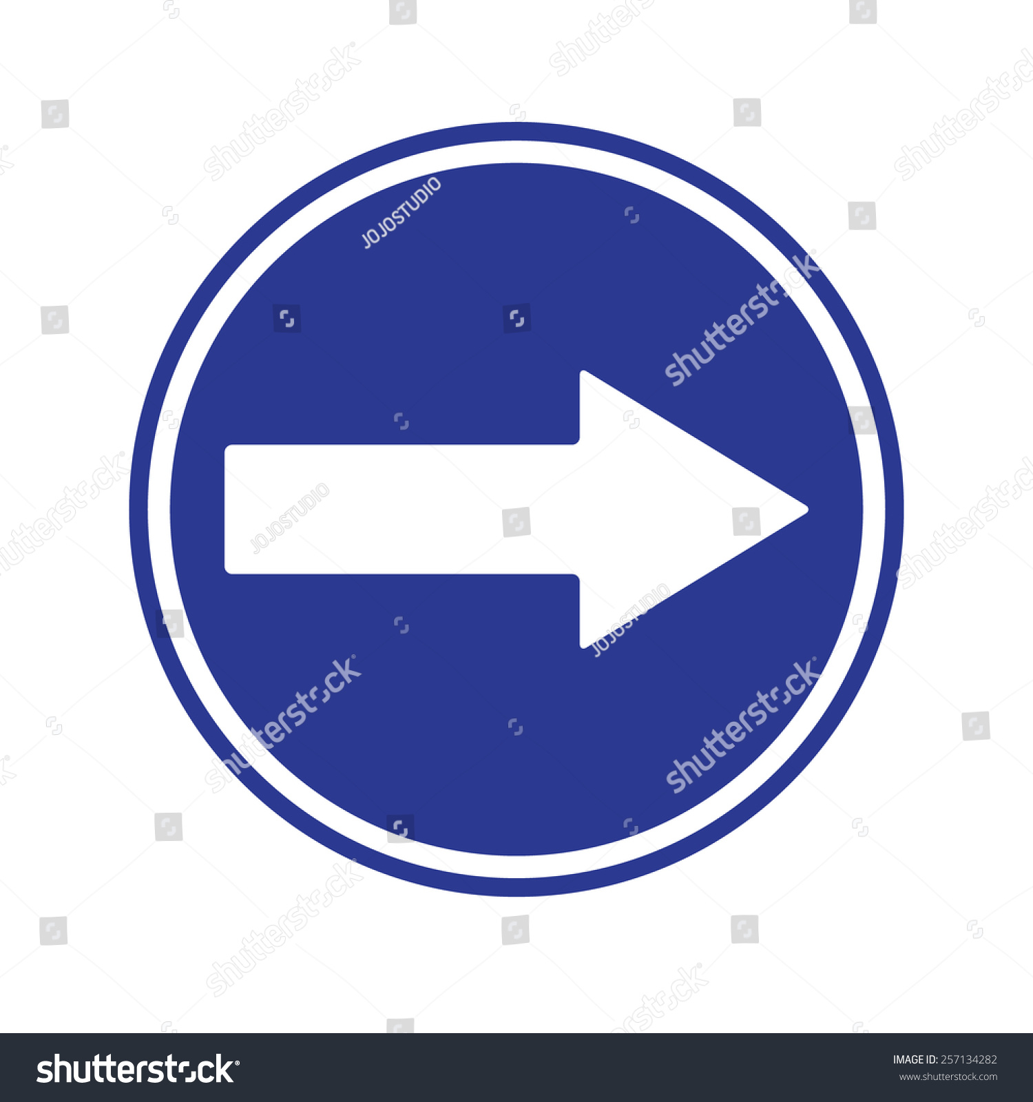 Go Right Sing Drive Straight Right Stock Vector Royalty Free