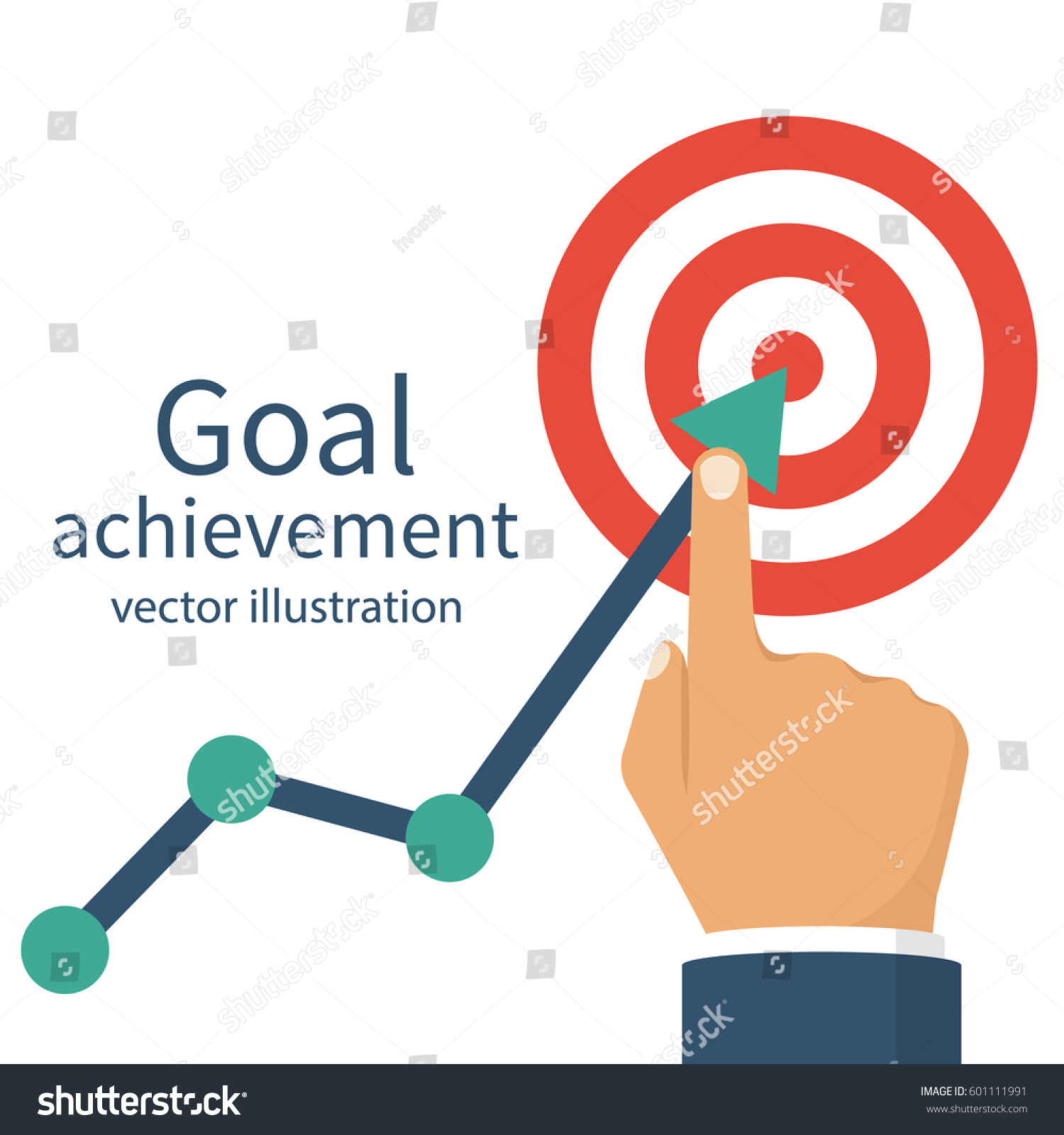 Goal Achievement Successful Way Goal Ambition Stock Vector (Royalty ...