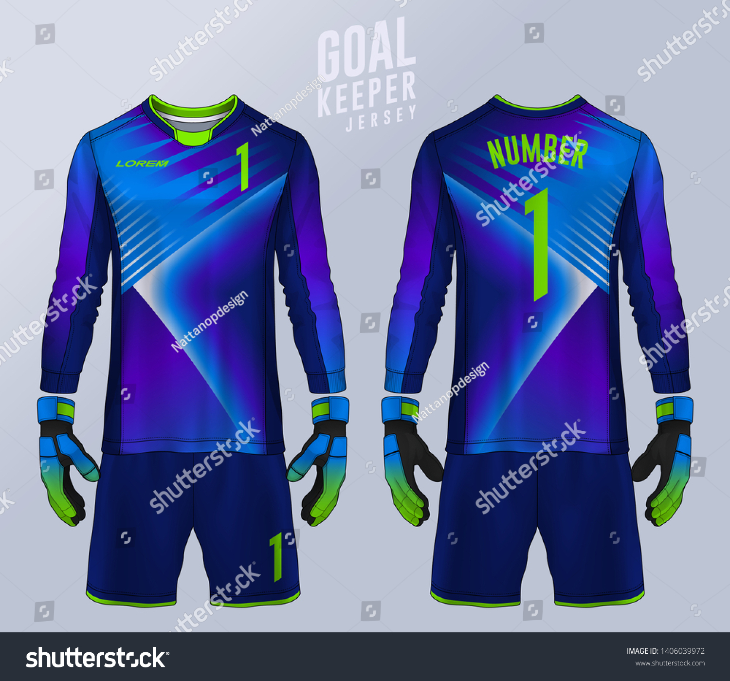 Goalkeeper Jerseytshirt Sport Design Template Long Vector De Stock