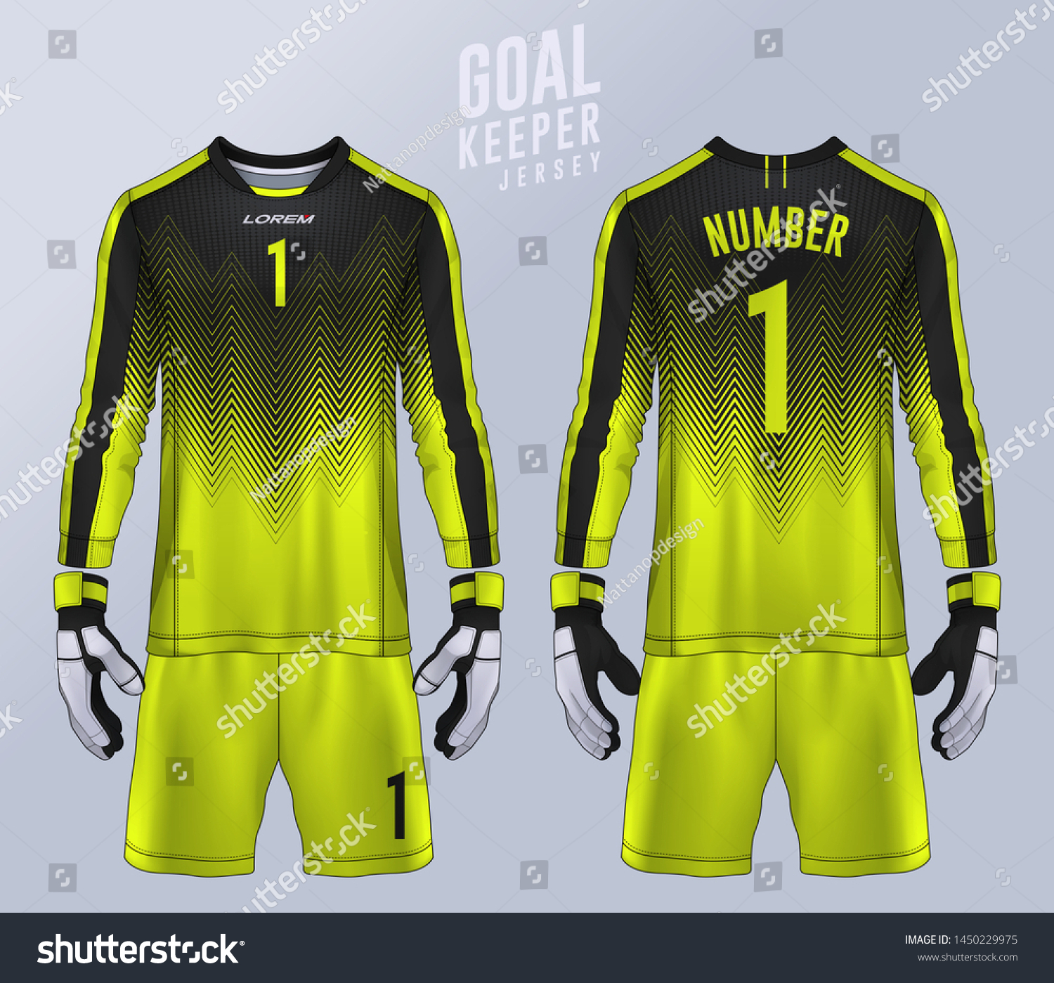 Download Goalkeeper Jerseytshirt Sport Design Template Long Stock Vector Royalty Free 1450229975