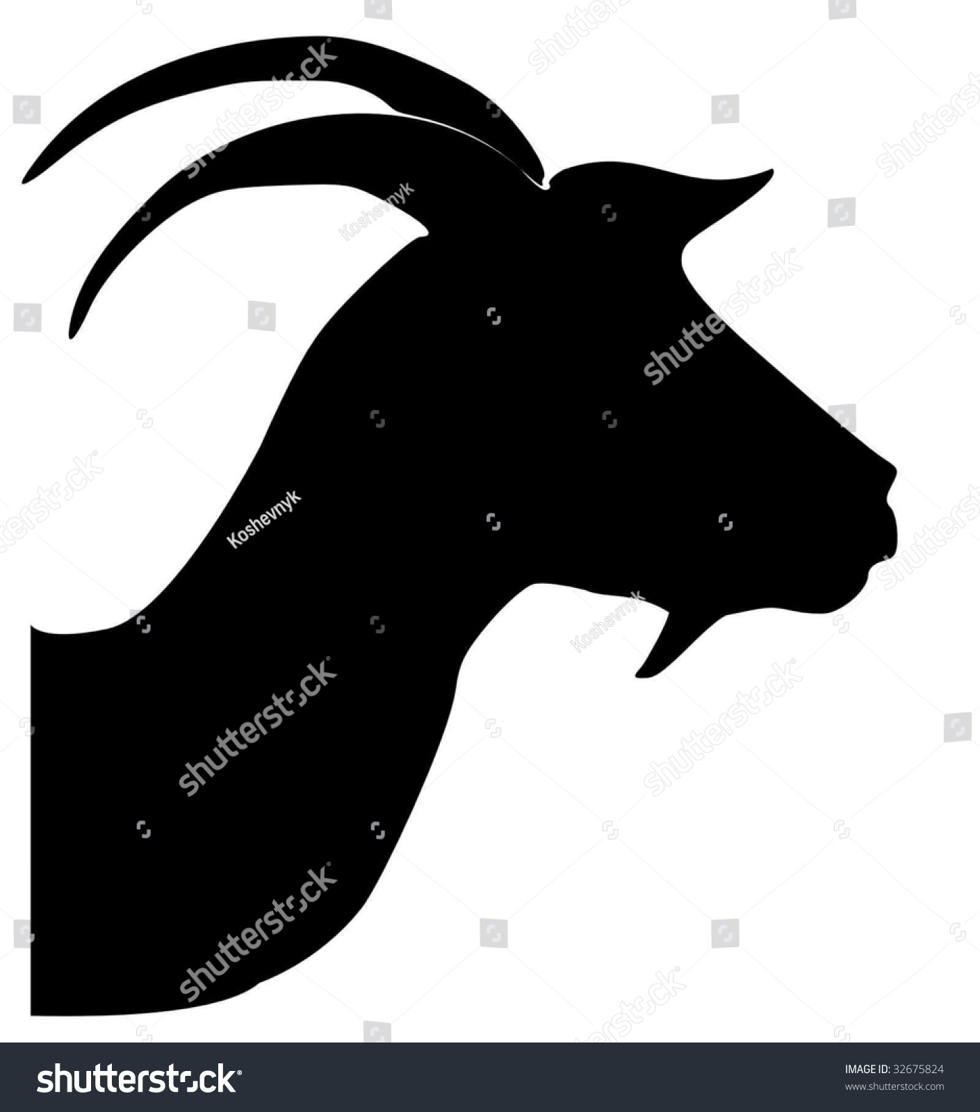 Goat Stock Vector 32675824 - Shutterstock