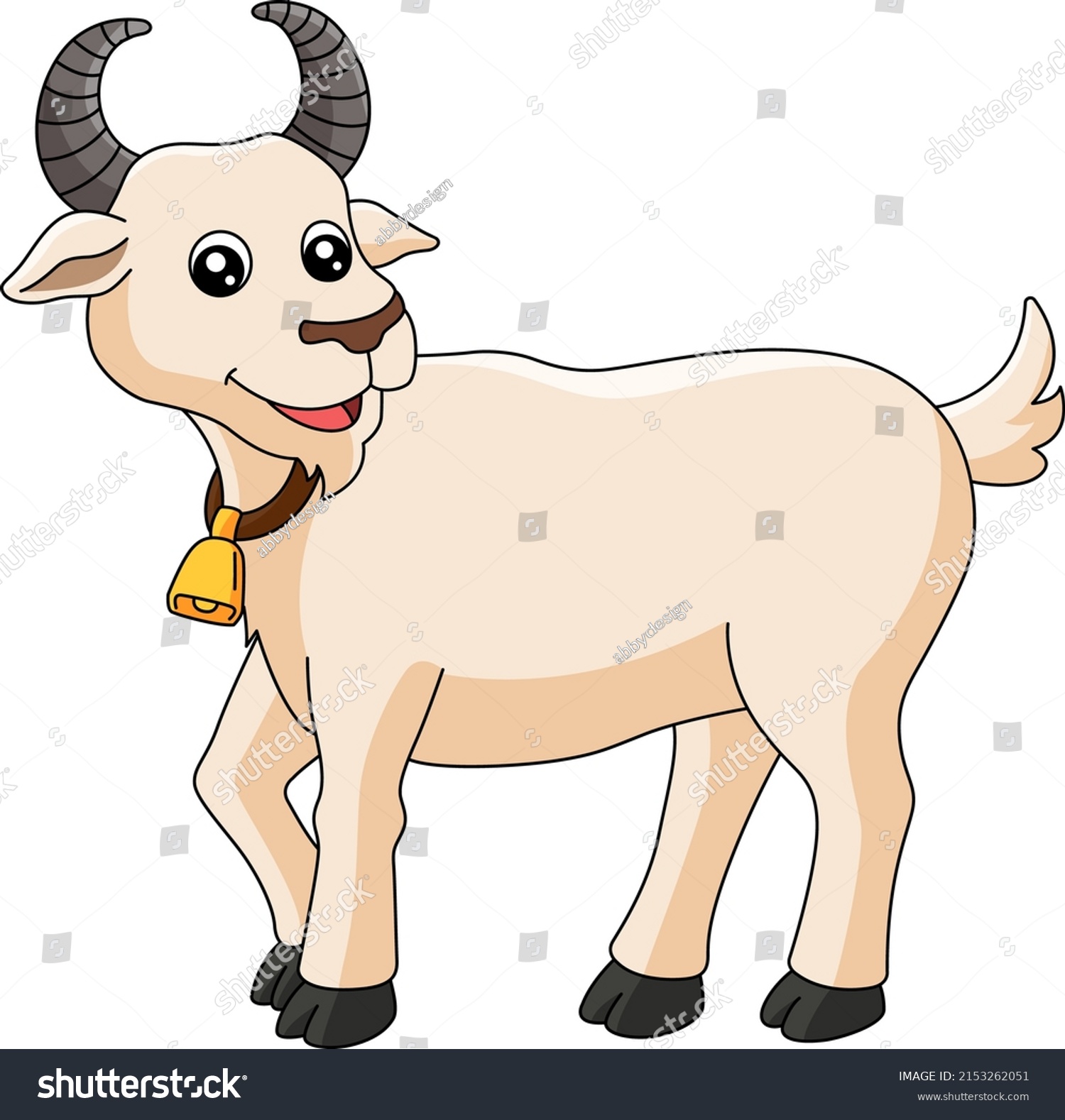 Goat Cartoon Colored Clipart Illustration Stock Vector (Royalty Free ...