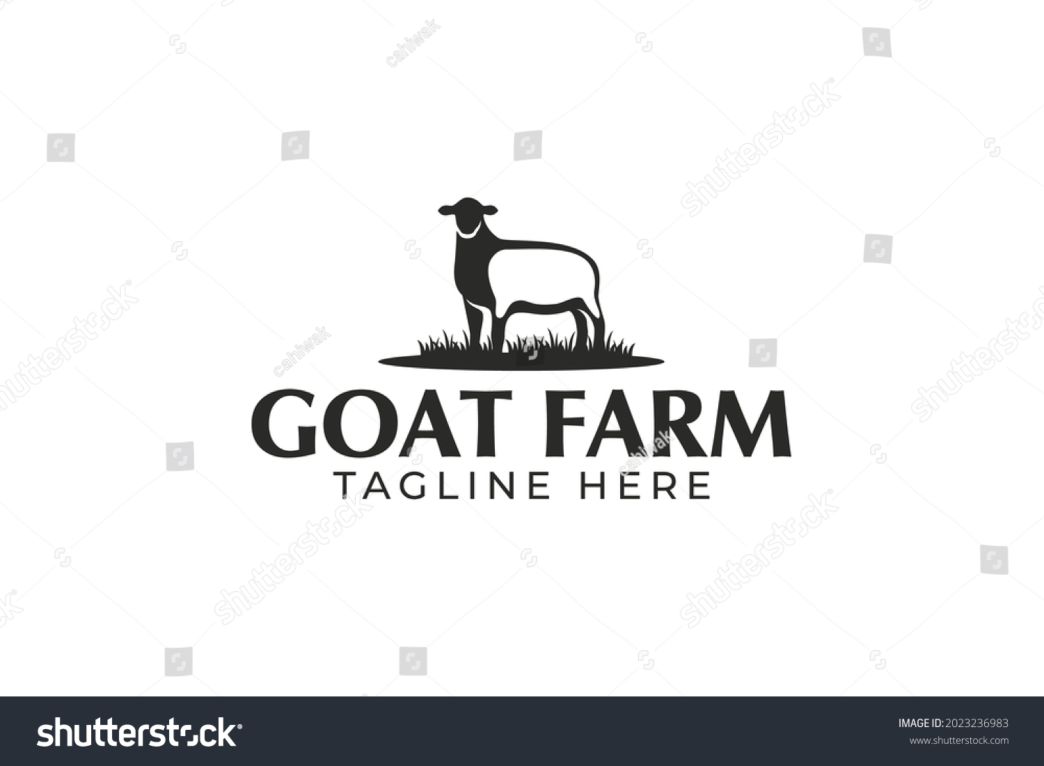 SVG of Goat logo vector graphic for any business especially for goat farm, sheep, beef store, etc. svg