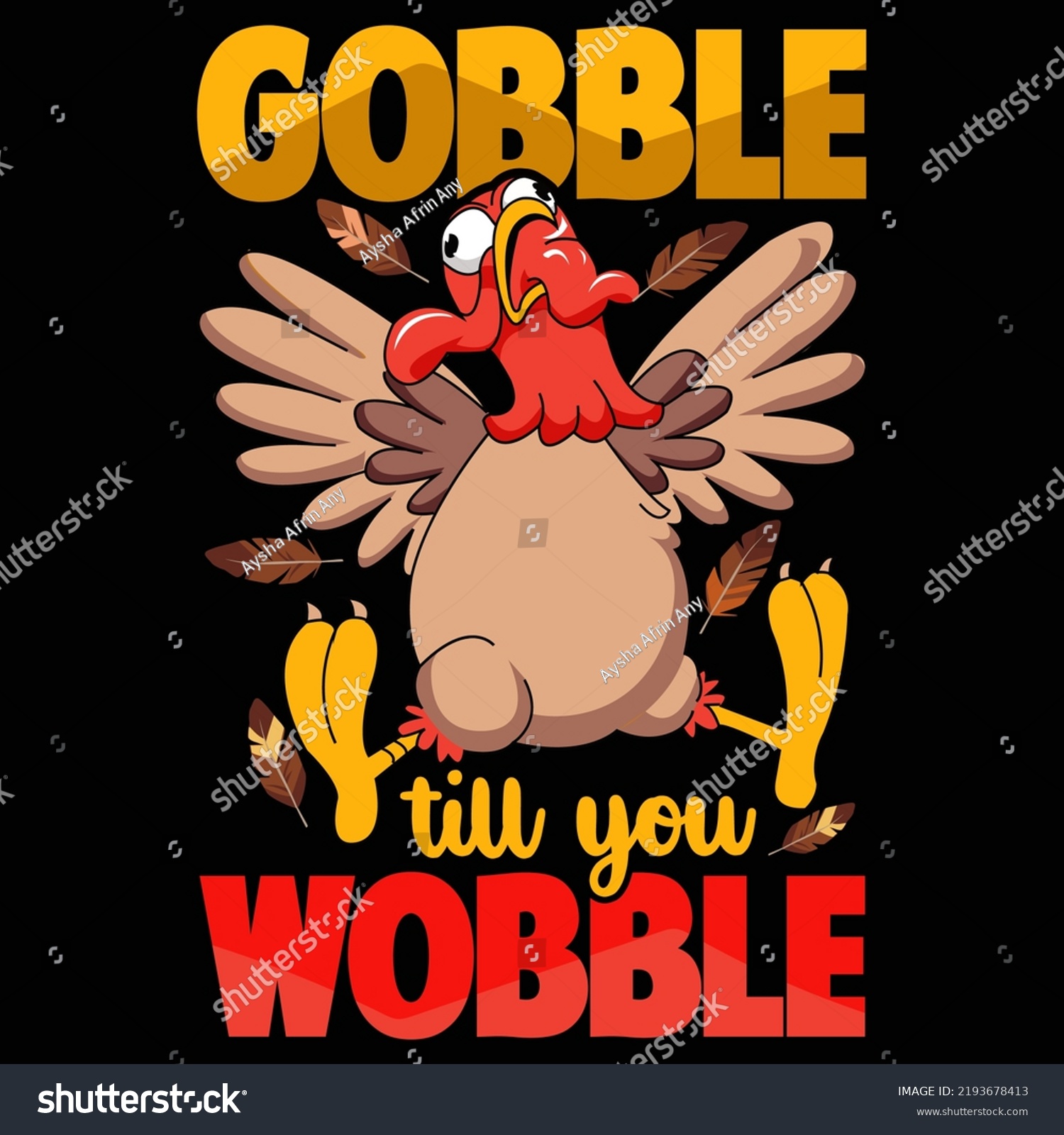 SVG of Gobble till you wobble Thanksgiving Day t-shirt design vector. svg