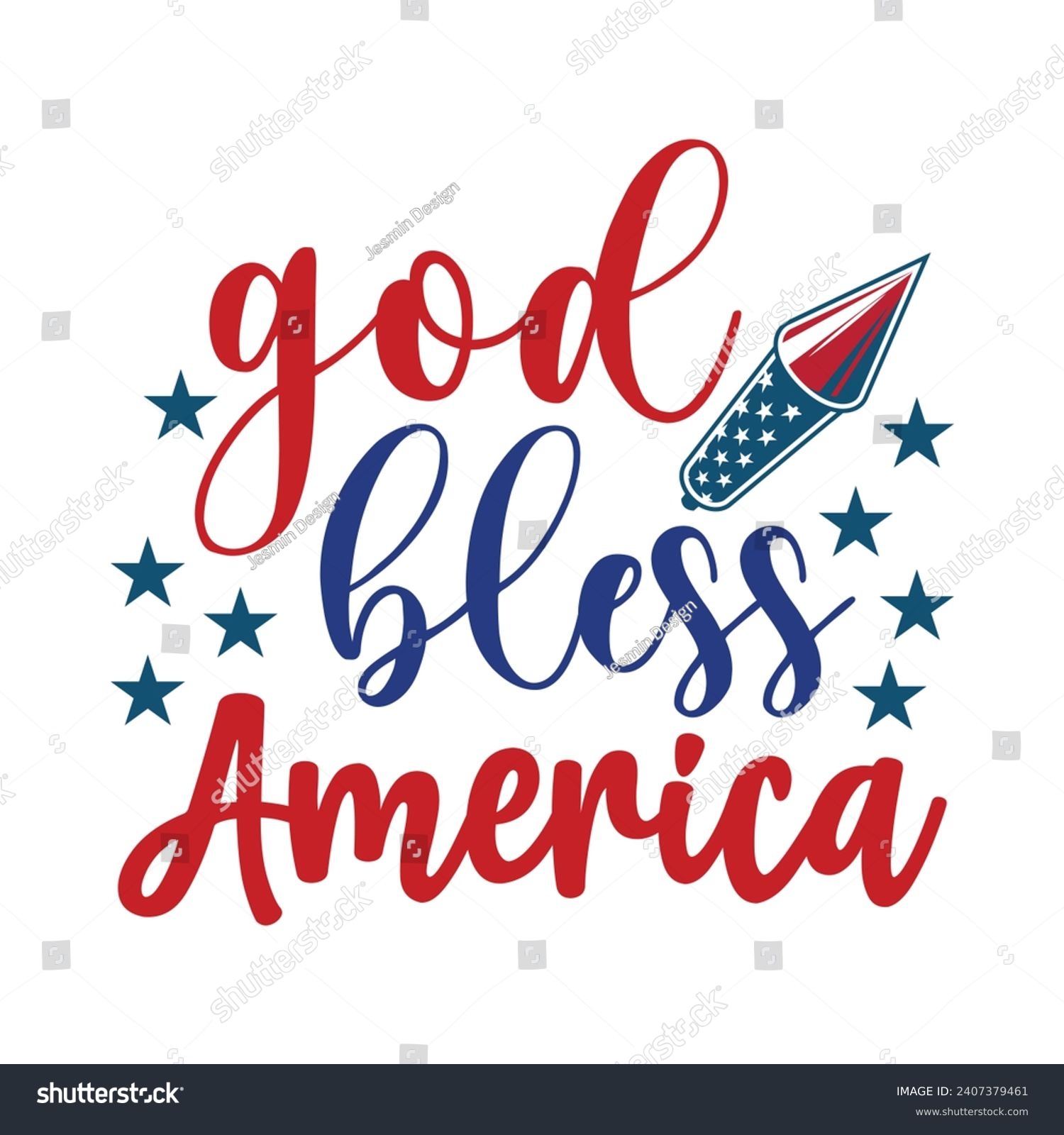 SVG of God bless America Design.t-shirt design. svg