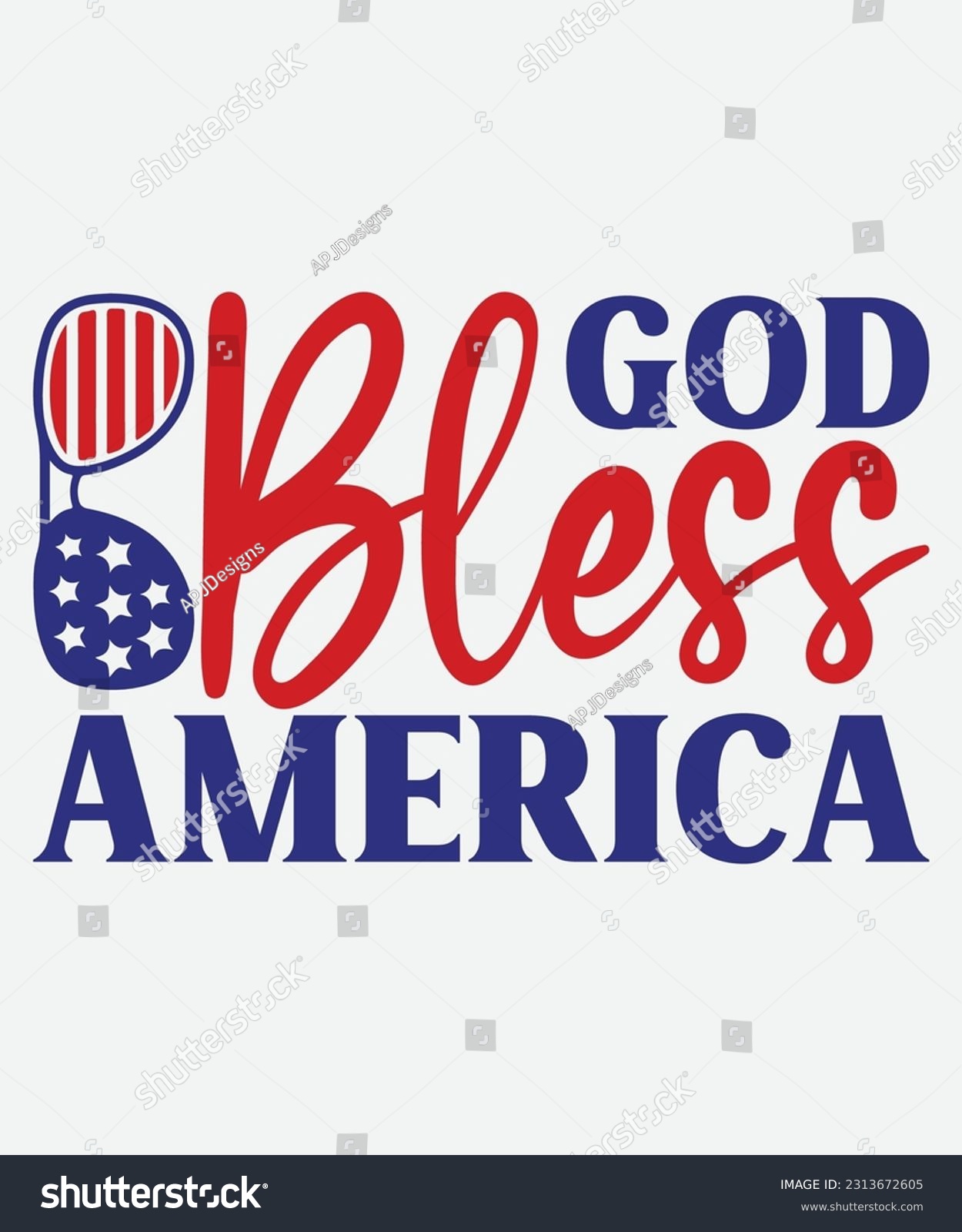 SVG of God Bless America SVG, 4th of July SVG,  America T-shirt, USA Flag T-shirt, Independence Day Shirt svg