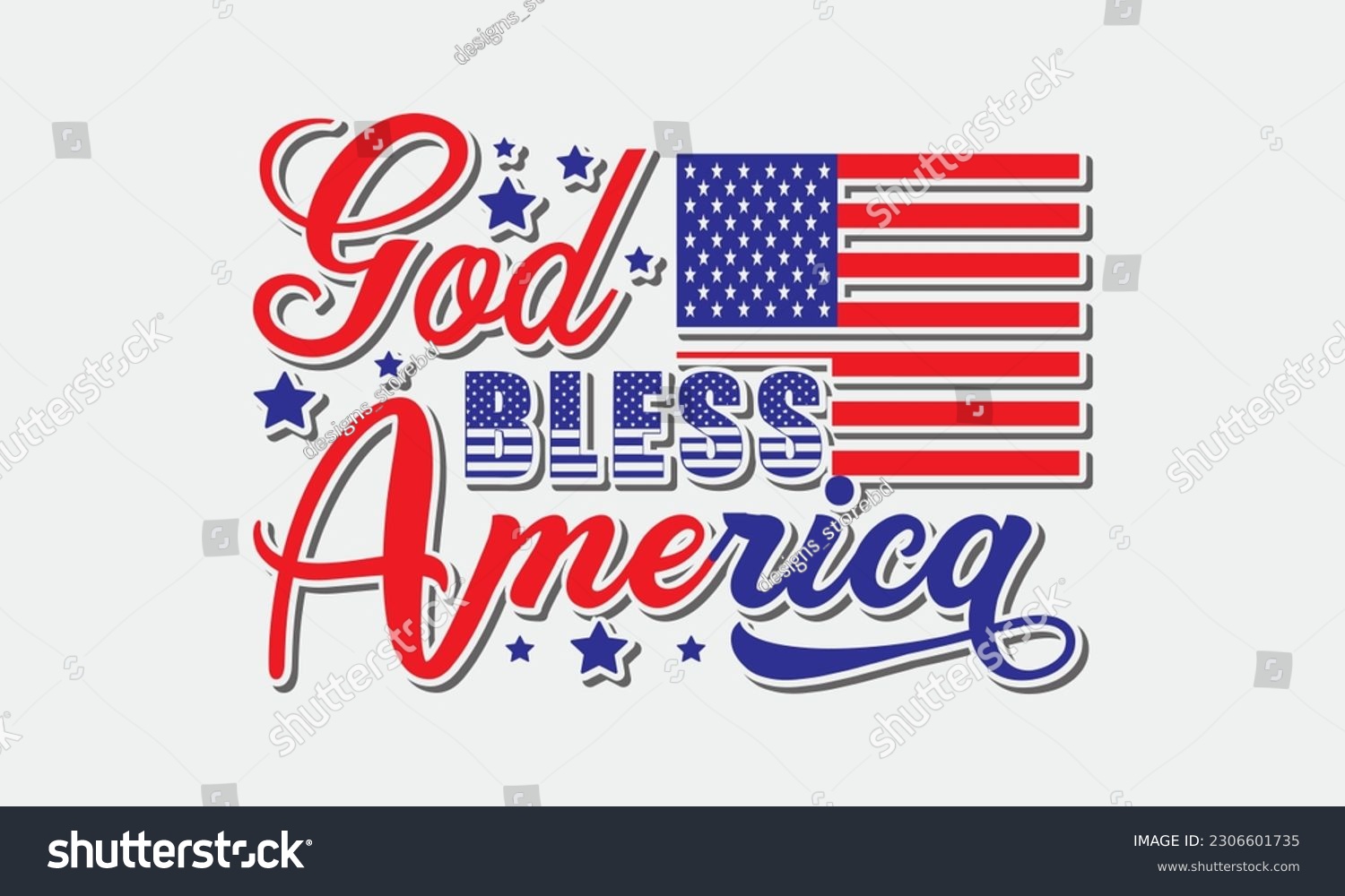 SVG of God bless america svg, 4th of July svg, Patriotic , Happy 4th Of July, America shirt , Fourth of July, independence day usa memorial day typography tshirt design vector file svg