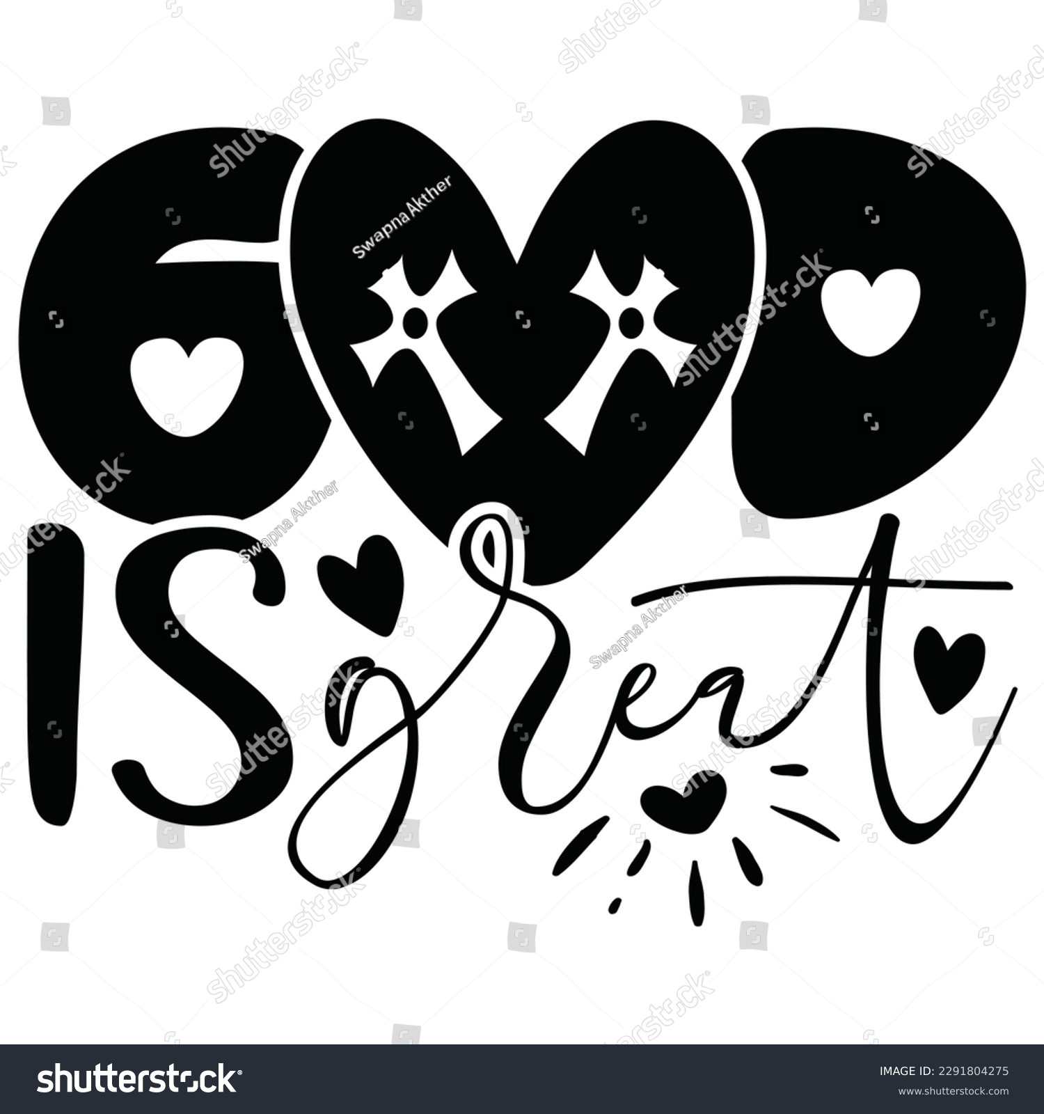 SVG of God Is Great - Jesus Christian SVG And T-shirt Design, Jesus Christian SVG Quotes Design t shirt, Vector EPS Editable Files, can you download this Design. svg