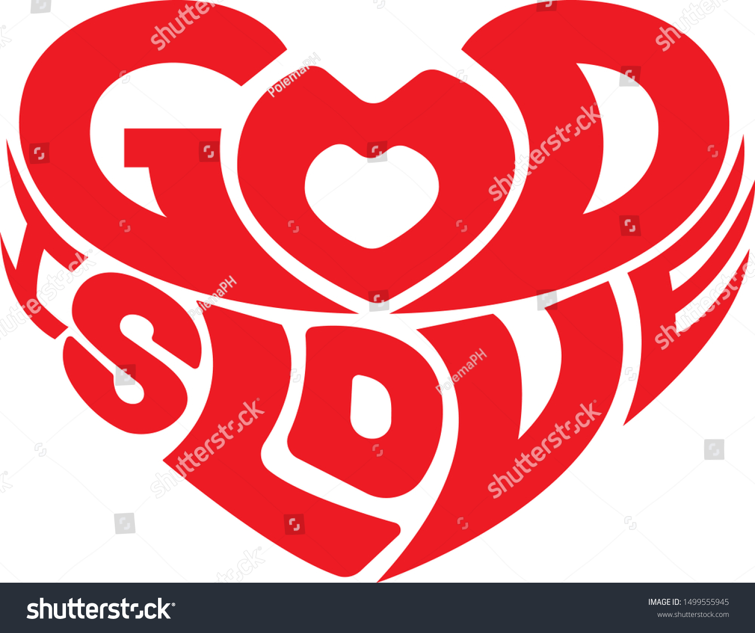 God Love Vector T Shirt Design Stock Vector Royalty Free 1499555945