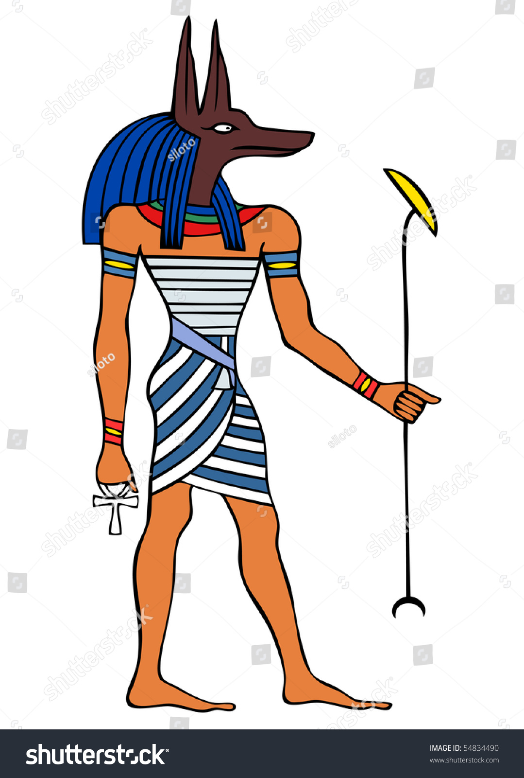 God Of Ancient Egypt - Anubis - Yinepu -Vector - 54834490 : Shutterstock