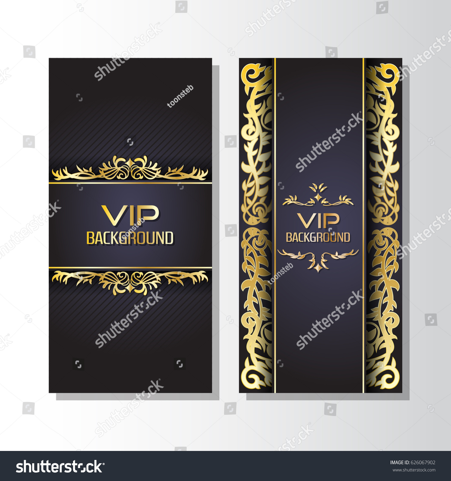 Gold Background Flyer Style Design Templatevector Stock Vector (Royalty ...