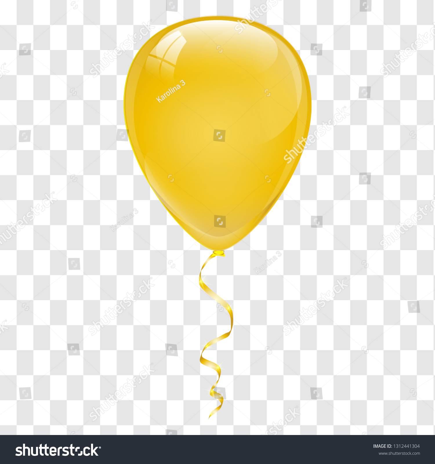 Gold Balloons Vector Illustration Stock Vector (Royalty Free