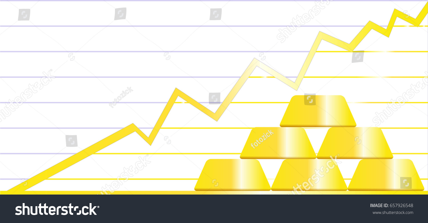 Gold Bar Ascending Chart Stock Vector (Royalty Free) 657926548 ...