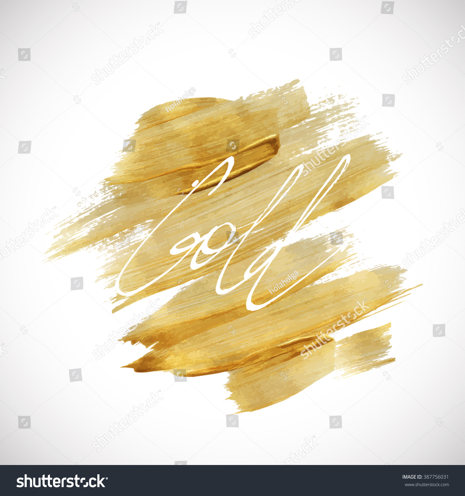 Gold Brush Stock Vector (Royalty Free) 387756031 - Shutterstock