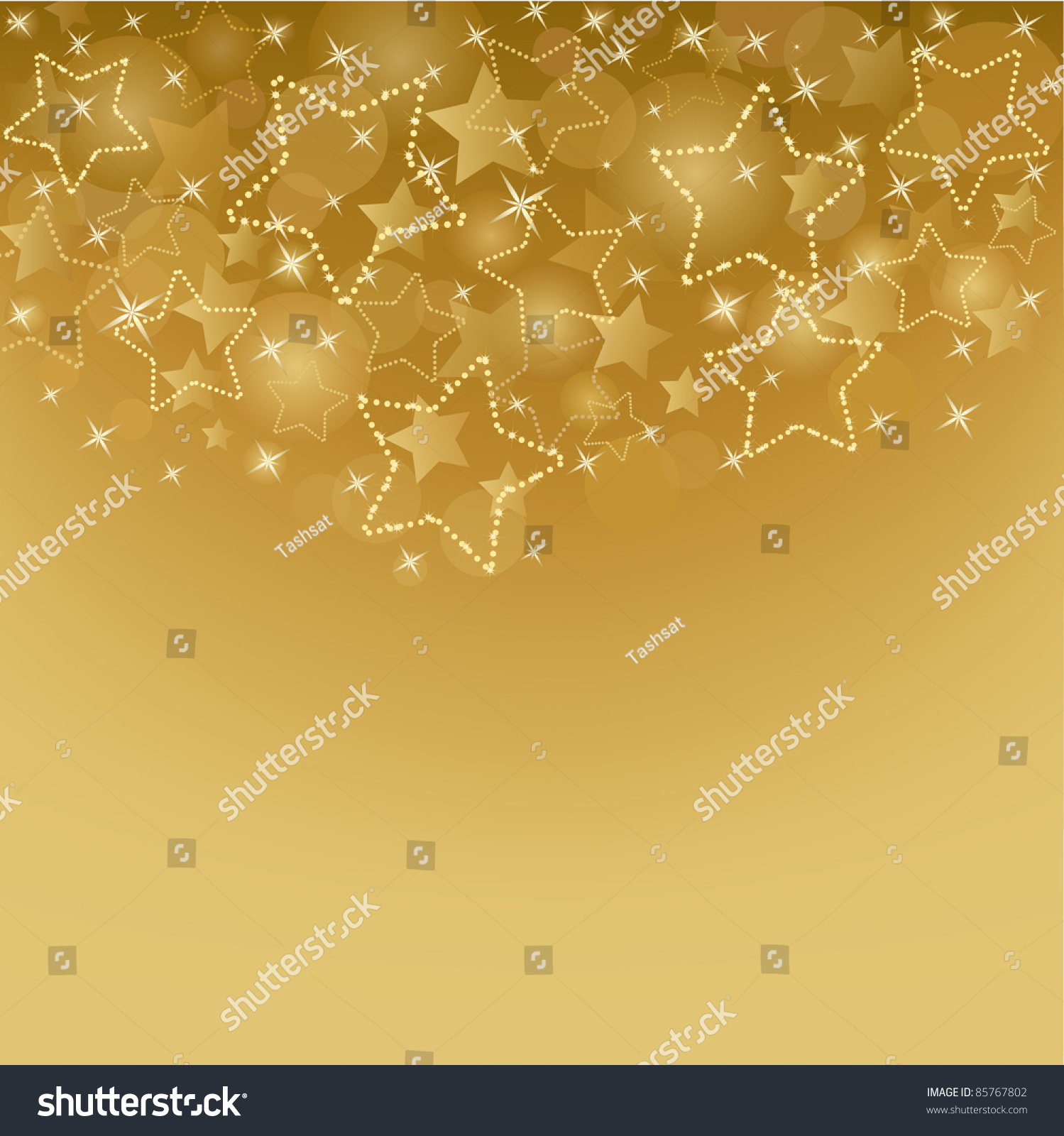 Gold Card With Stars Stock Vector Illustration 85767802 : Shutterstock