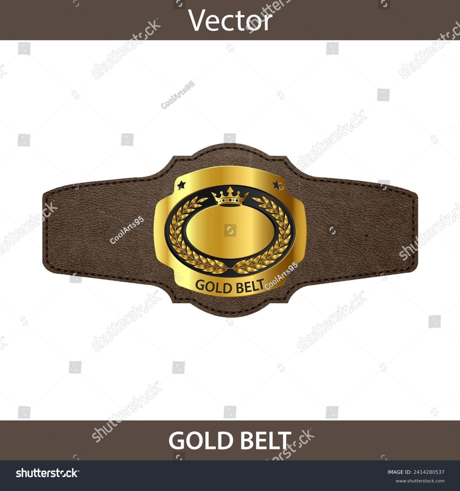 SVG of gold championship belt vector illustration svg