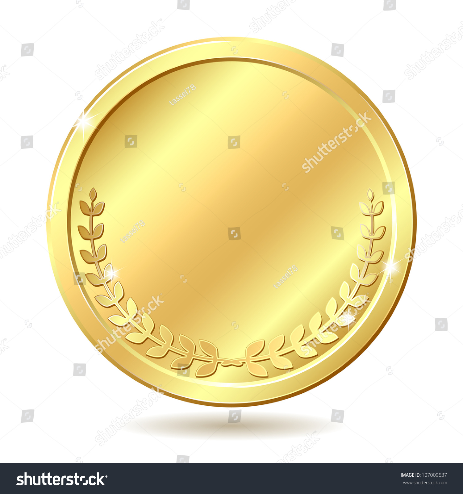 Gold Coin Vector Illustration Isolated On Stock Vector (Royalty Free