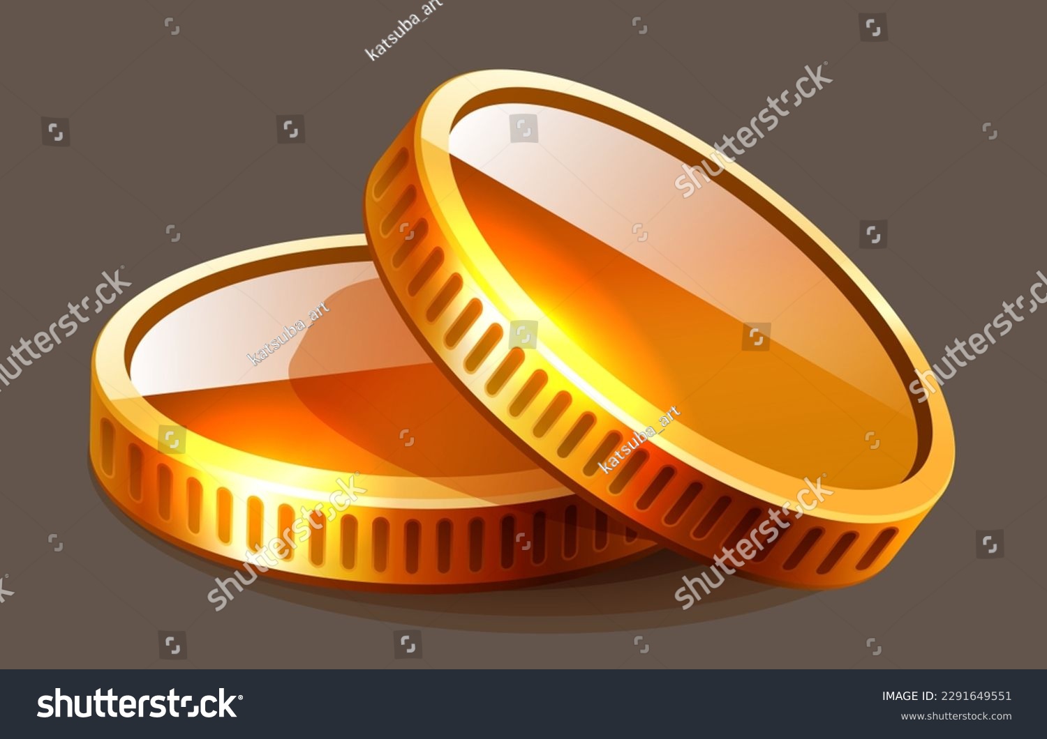 SVG of Gold coins. 3d isometric coins. Two golden coins for online casino or video game. Vector clipart. svg