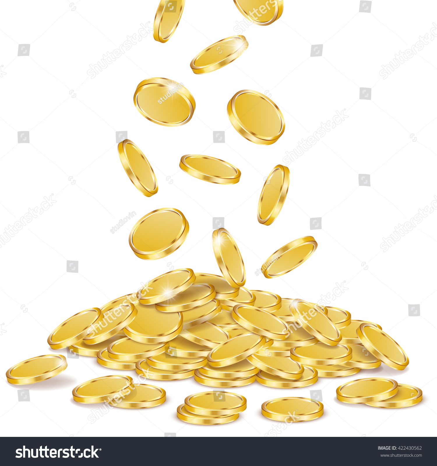 Gold Coins, Vector - 422430562 : Shutterstock