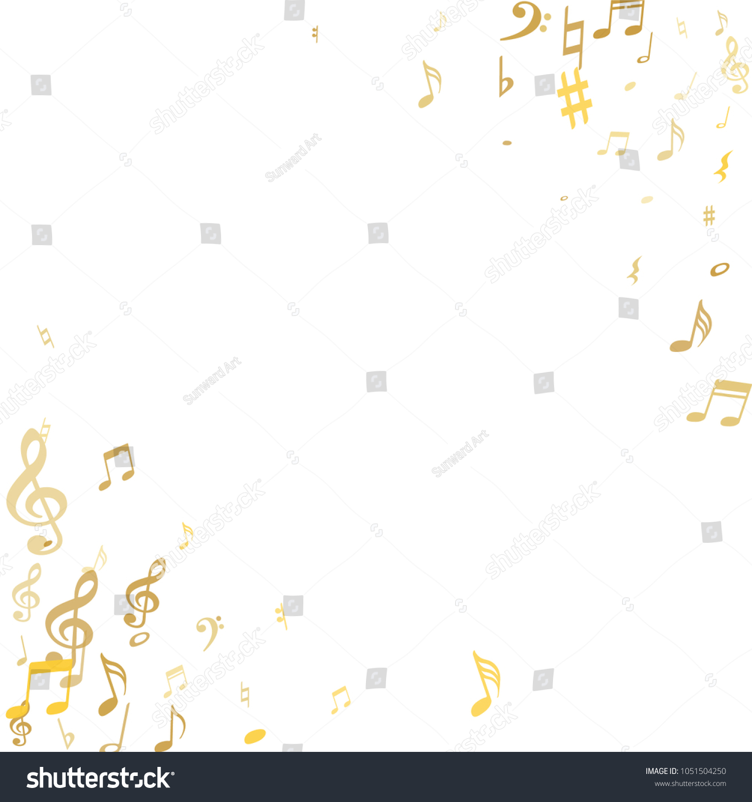 383 Gold music notes border Images, Stock Photos & Vectors | Shutterstock