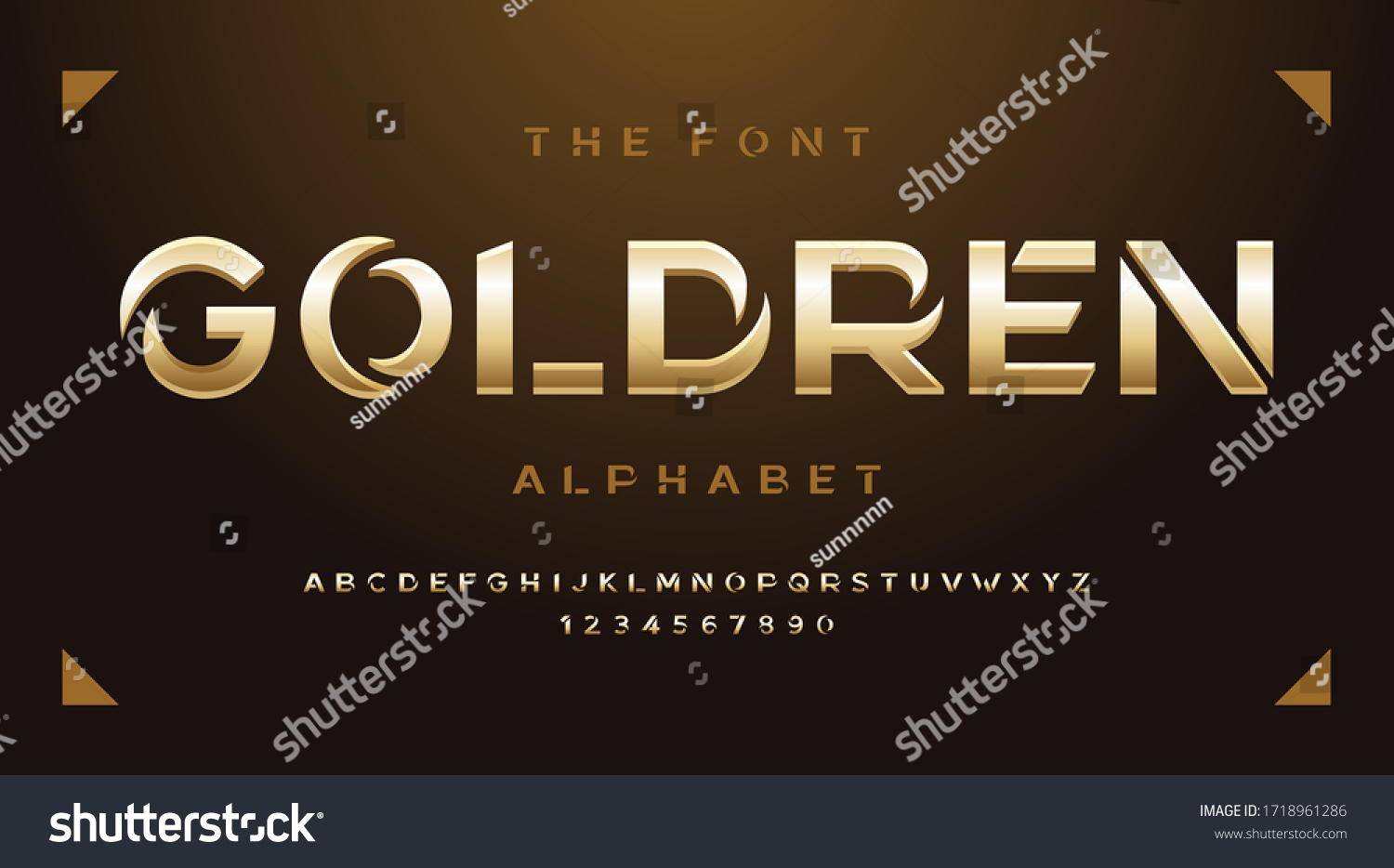 Gold Fonts Alphabet Luxury Expensive Trendy Stock Vector (Royalty Free ...