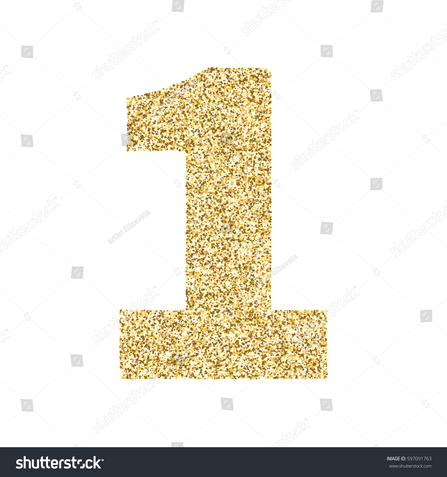 stock vector gold glitter alphabet number ideal for wedding invitations posters greeting cards banners 597091763