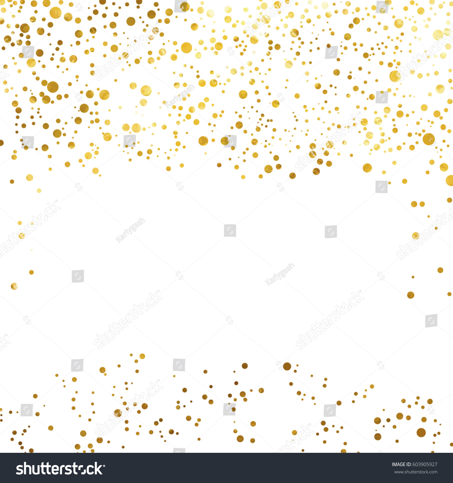 Gold Glitter Background Polka Dot Vector Stock Vector (Royalty Free ...